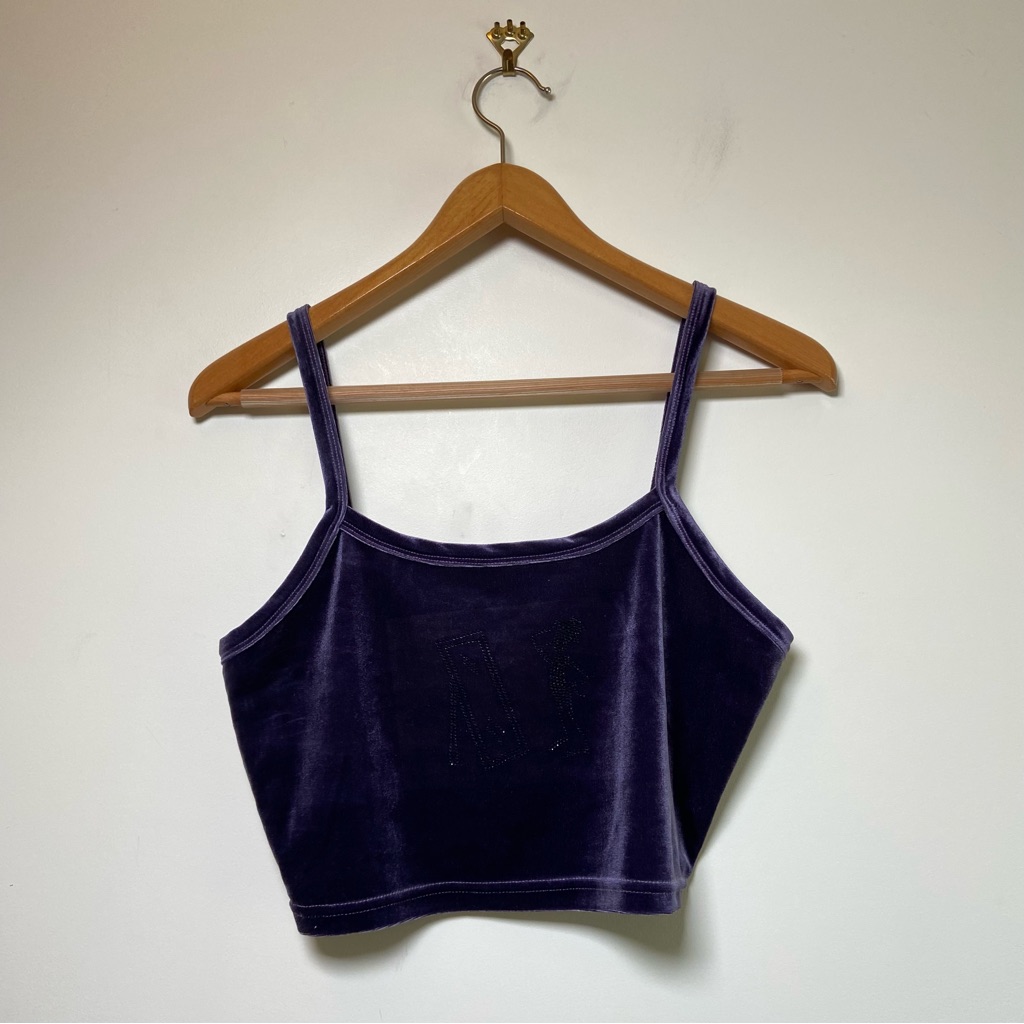 Fashion Brand Company Velvet Crop Top